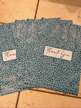 Poly mailers Leopard Print Thank You 10 10x13